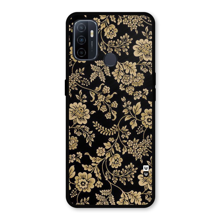 Aesthetic Golden Design Metal Back Case for Oppo A53