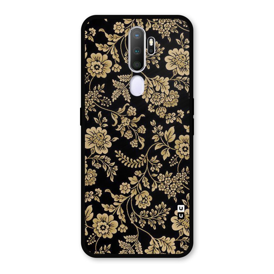 Aesthetic Golden Design Metal Back Case for Oppo A9 (2020)