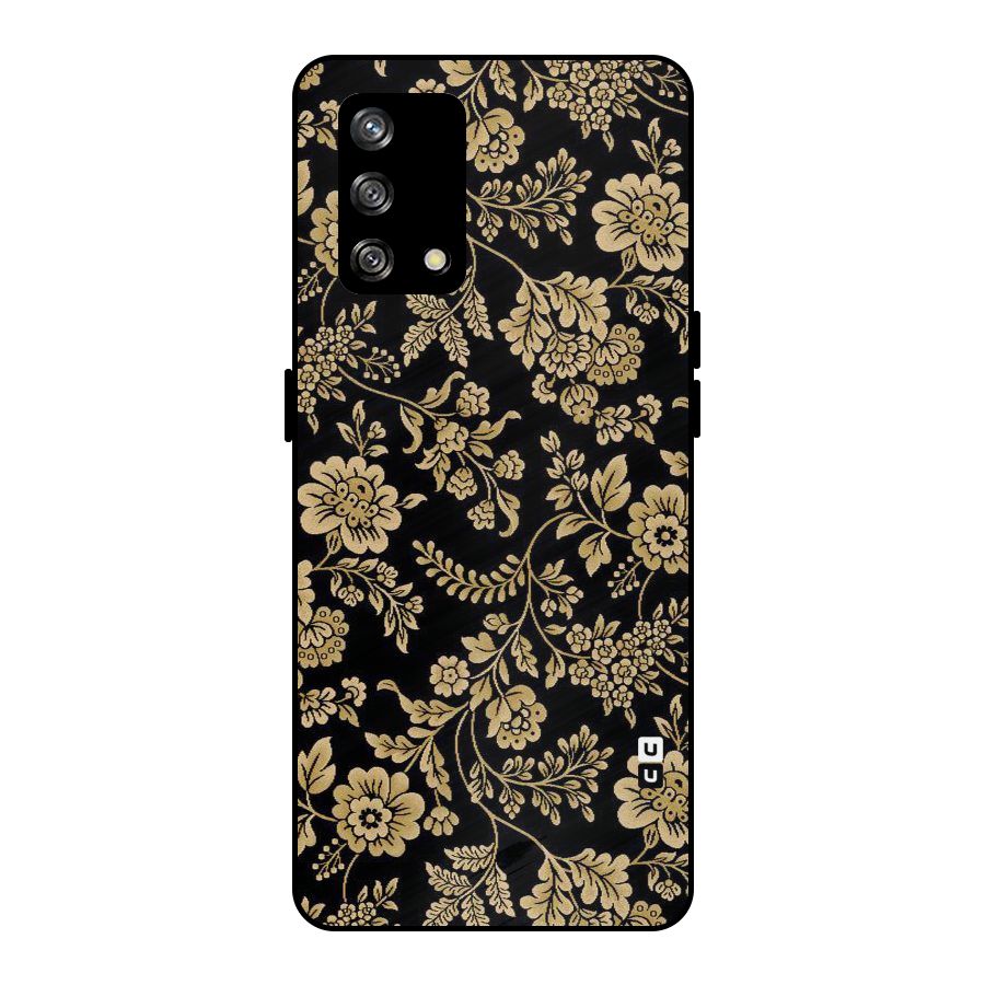Aesthetic Golden Design Metal Back Case for Oppo F19
