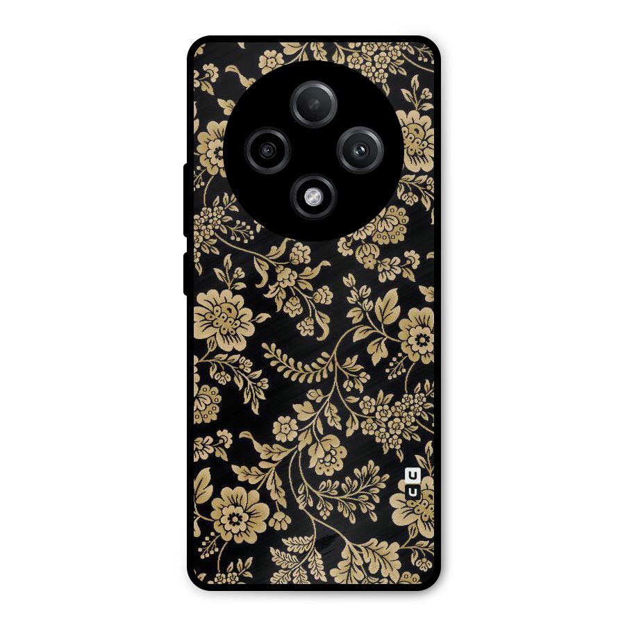 Aesthetic Golden Design Metal Back Case for Oppo F27 Pro Plus