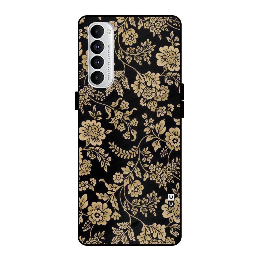 Aesthetic Golden Design Metal Back Case for Oppo Reno4 Pro