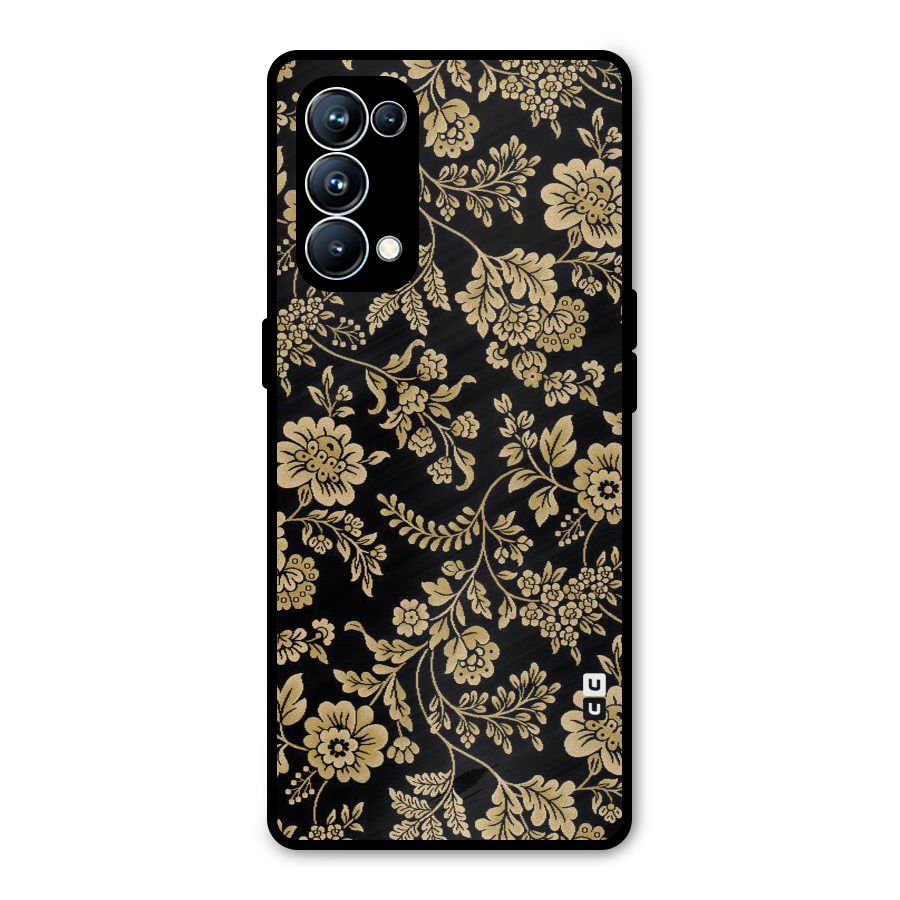 Aesthetic Golden Design Metal Back Case for Oppo Reno5 Pro 5G