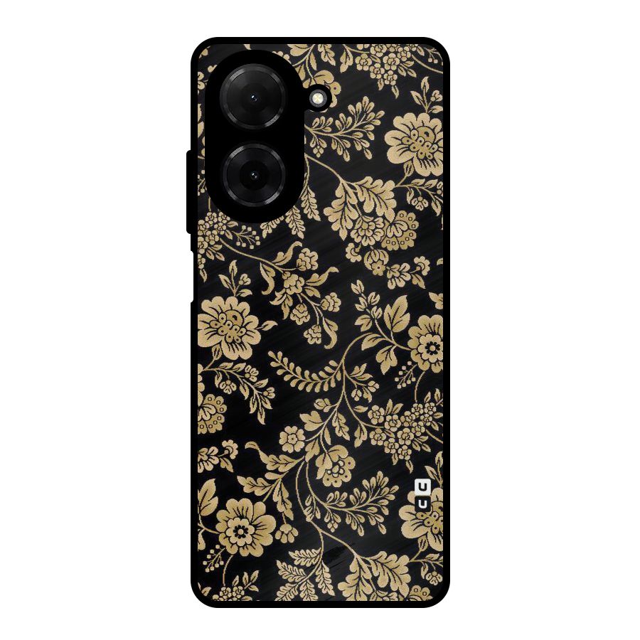 Aesthetic Golden Design Metal Back Case for Poco C71