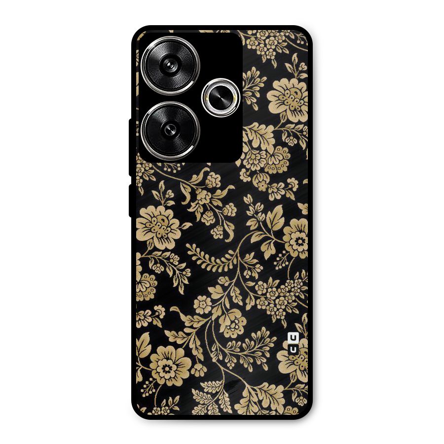 Aesthetic Golden Design Metal Back Case for Poco F6