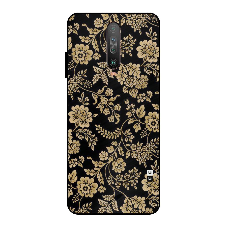 Aesthetic Golden Design Metal Back Case for Poco X2