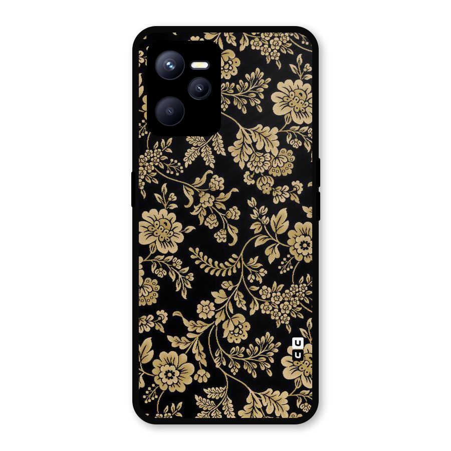 Aesthetic Golden Design Metal Back Case for Realme C35