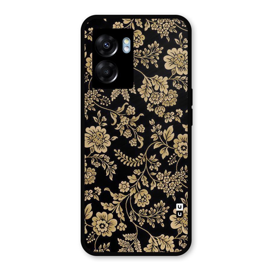 Aesthetic Golden Design Metal Back Case for Realme Narzo 50 5G