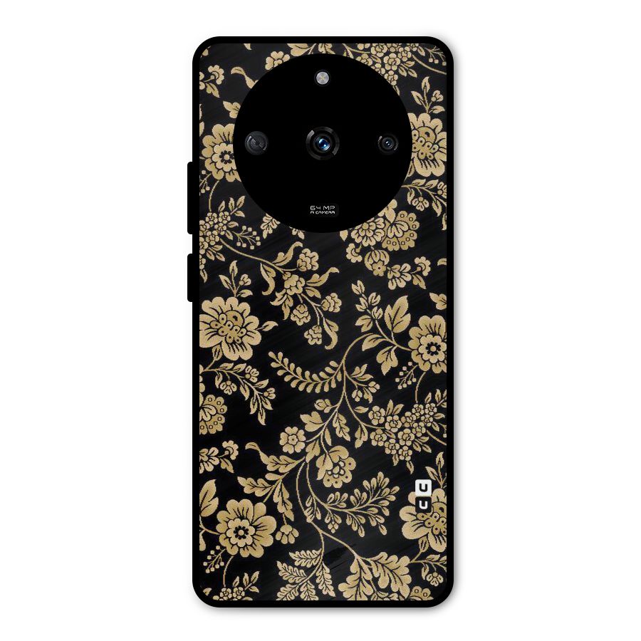 Aesthetic Golden Design Metal Back Case for Realme Narzo 60 5G
