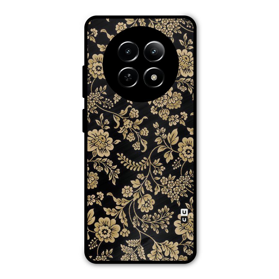 Aesthetic Golden Design Metal Back Case for Realme Narzo 70x 5G