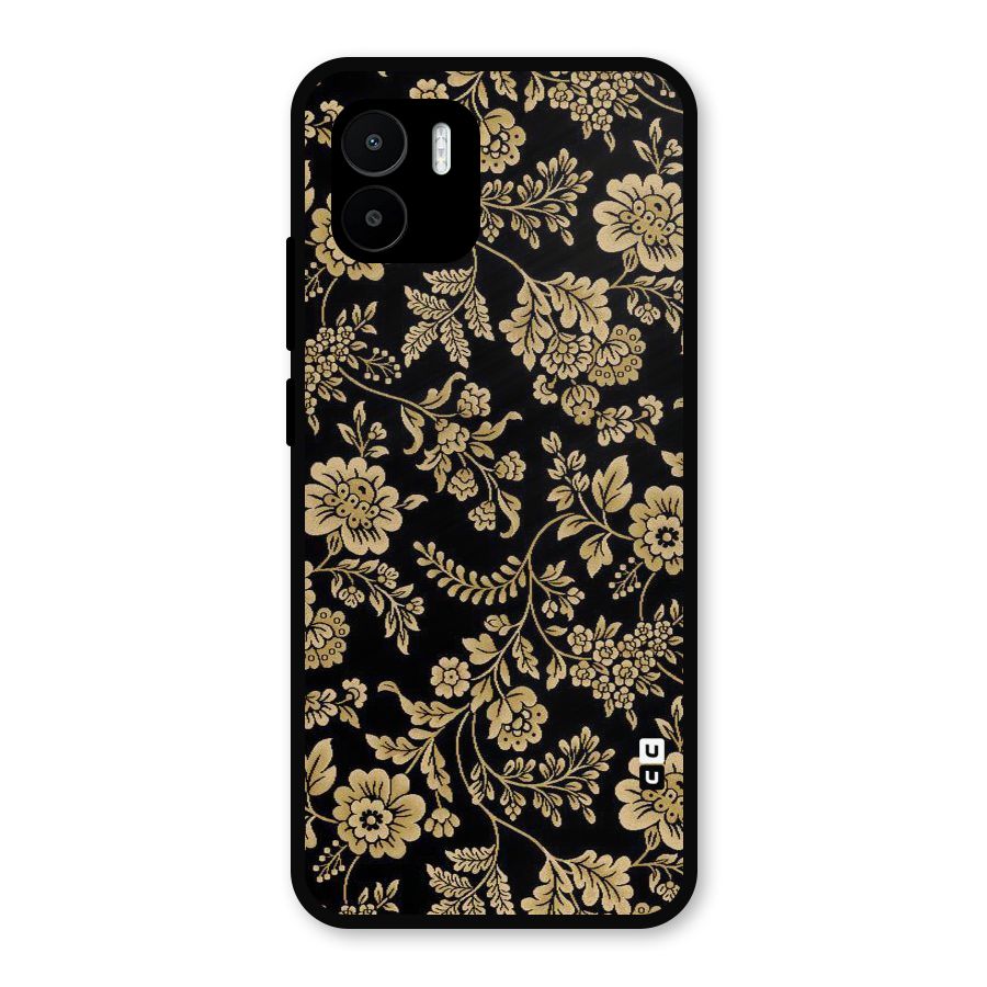 Aesthetic Golden Design Metal Back Case for Redmi A2