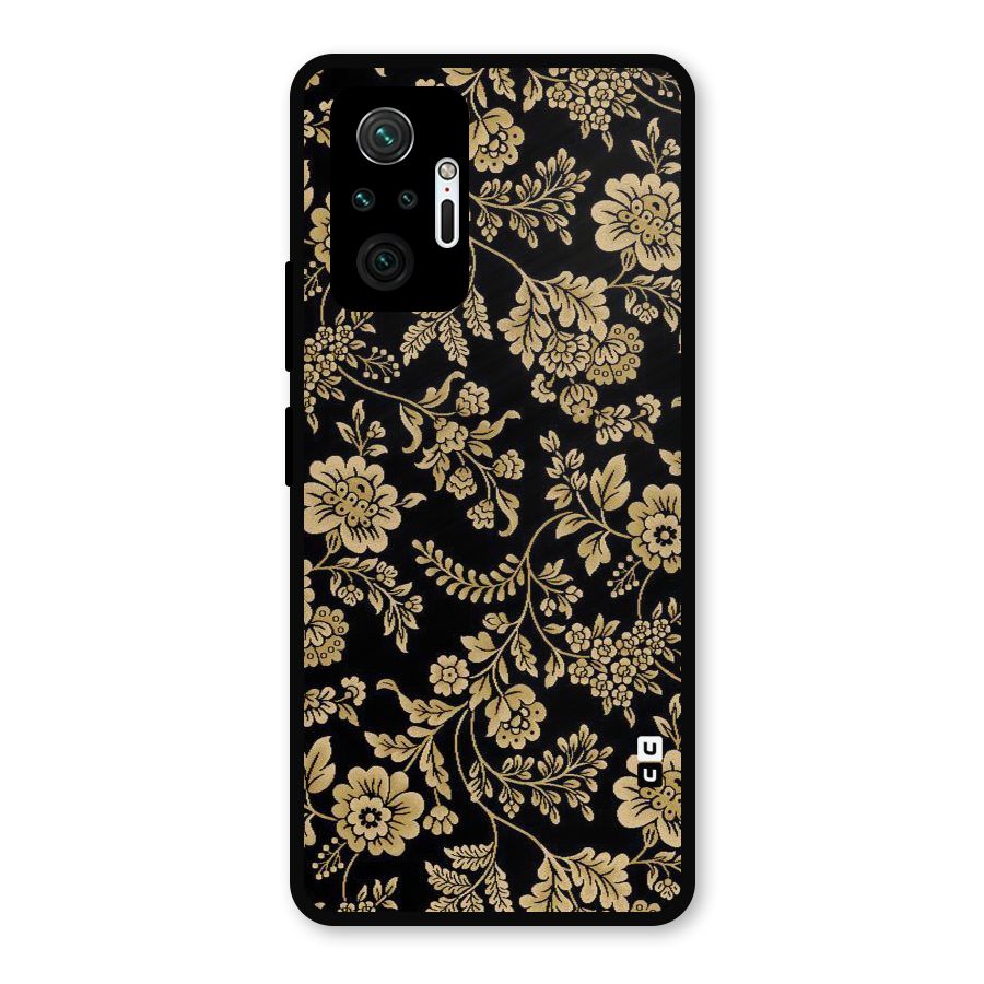 Aesthetic Golden Design Metal Back Case for Redmi Note 10 Pro
