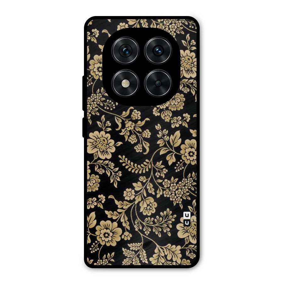 Aesthetic Golden Design Metal Back Case for Redmi Note 14 Pro 5G