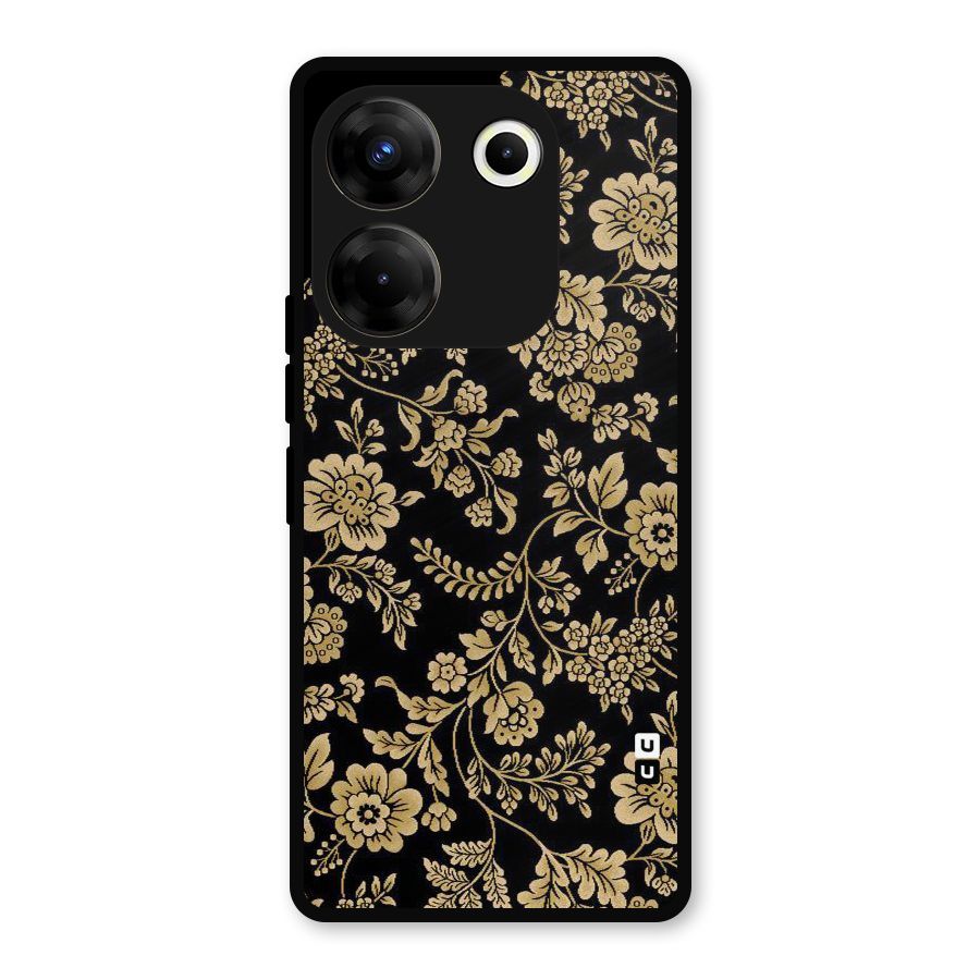 Aesthetic Golden Design Metal Back Case for Tecno Camon 20