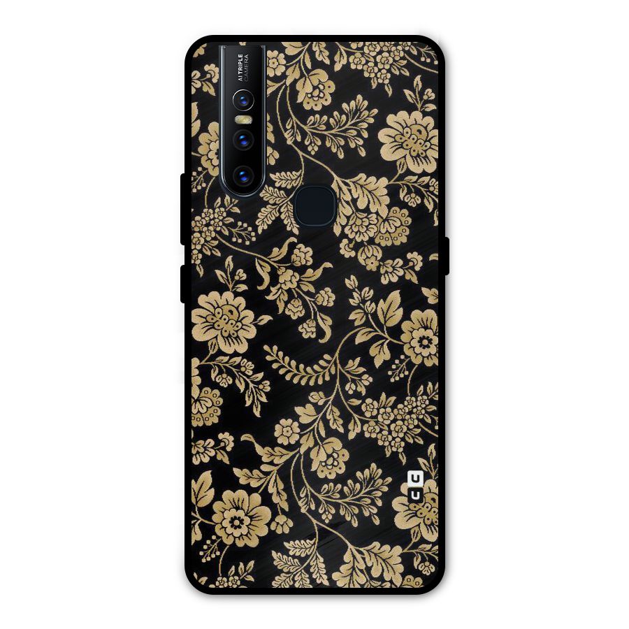Aesthetic Golden Design Metal Back Case for Vivo V15