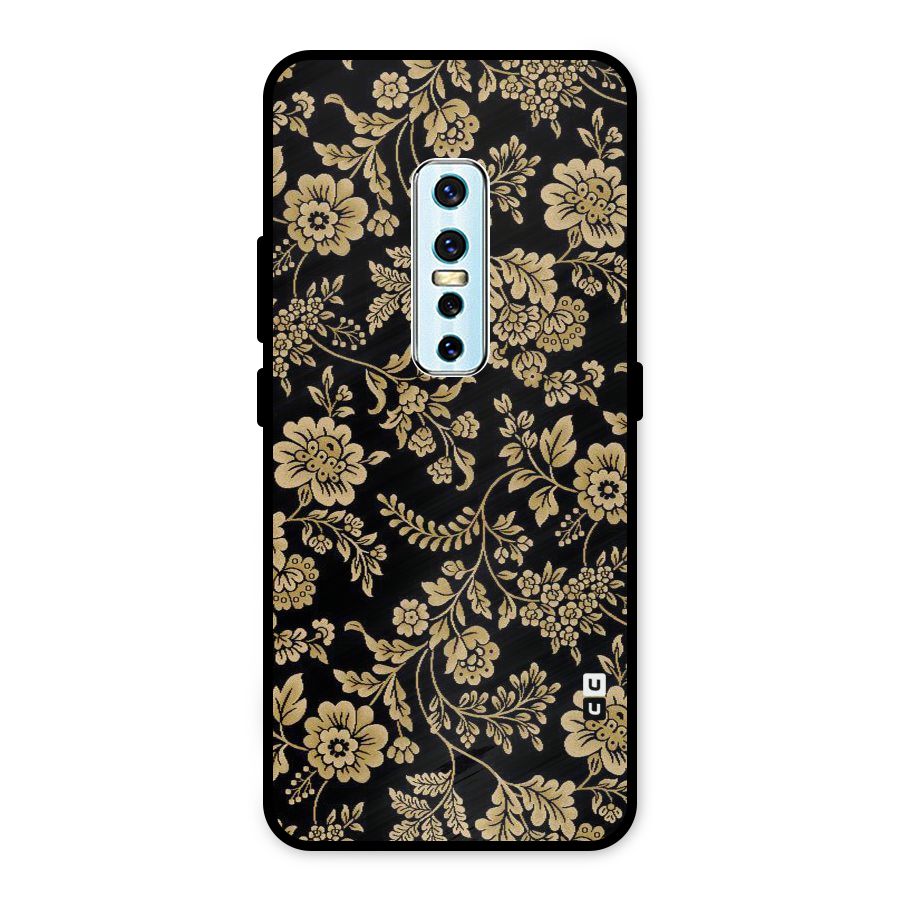 Aesthetic Golden Design Metal Back Case for Vivo V17 Pro
