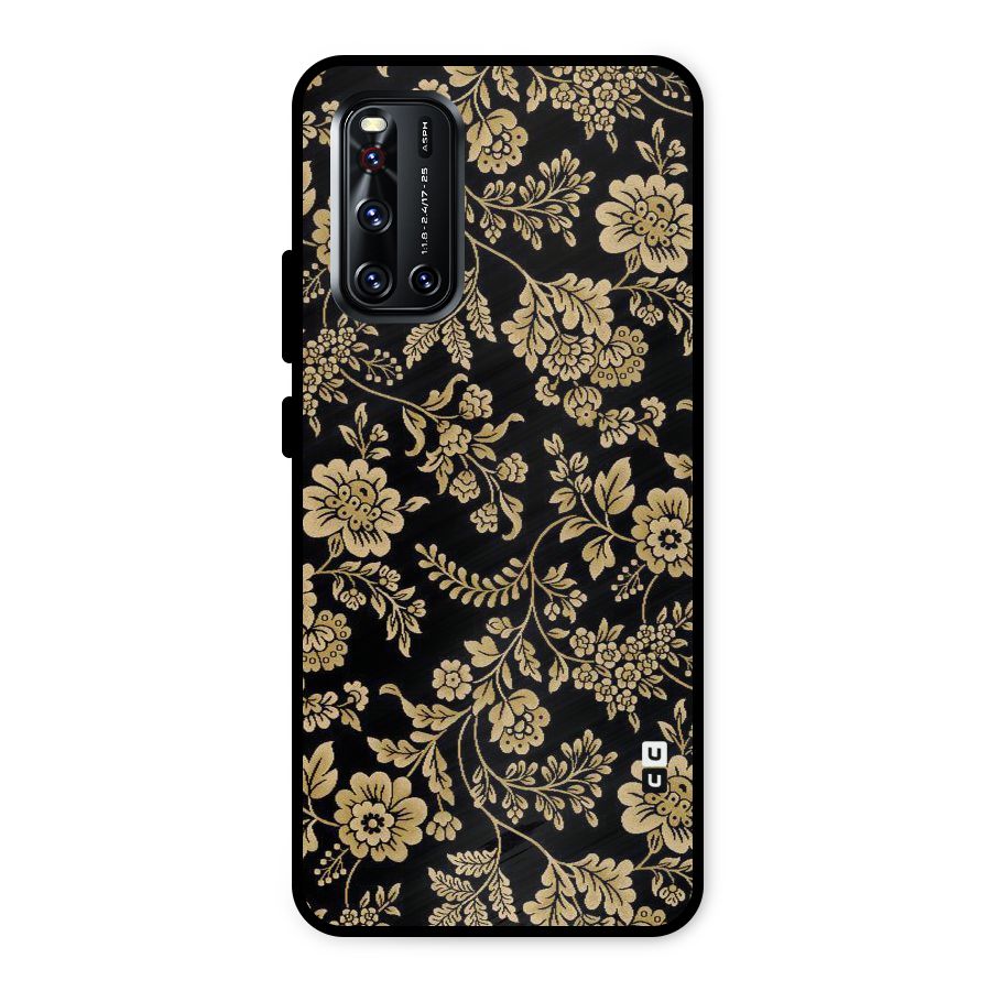 Aesthetic Golden Design Metal Back Case for Vivo V19
