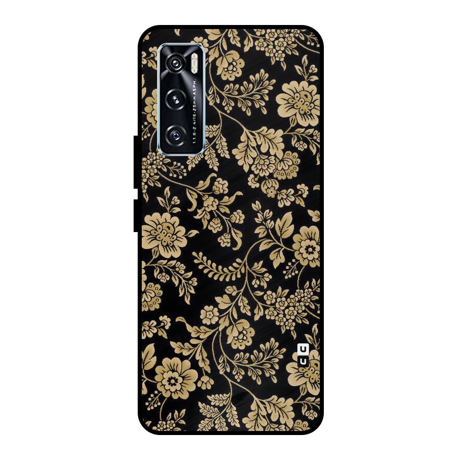 Aesthetic Golden Design Metal Back Case for Vivo V20 SE