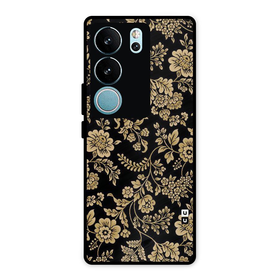 Aesthetic Golden Design Metal Back Case for Vivo V29