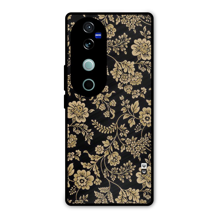 Aesthetic Golden Design Metal Back Case for Vivo V40