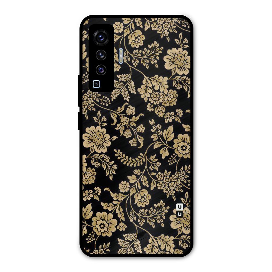 Aesthetic Golden Design Metal Back Case for Vivo X50