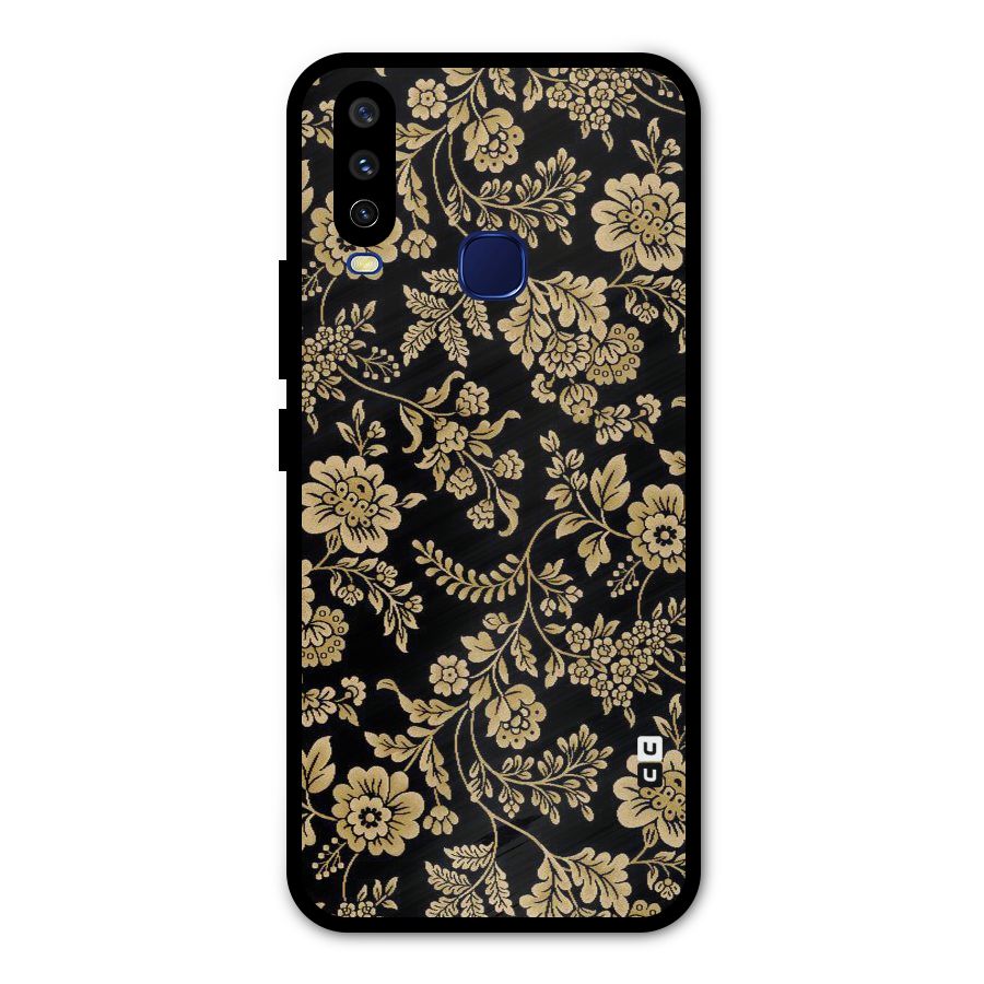 Aesthetic Golden Design Metal Back Case for Vivo Y12