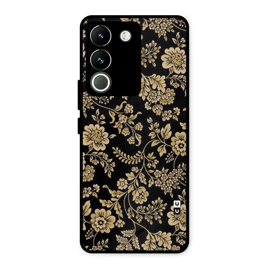 Aesthetic Golden Design Metal Back Case for Vivo Y200