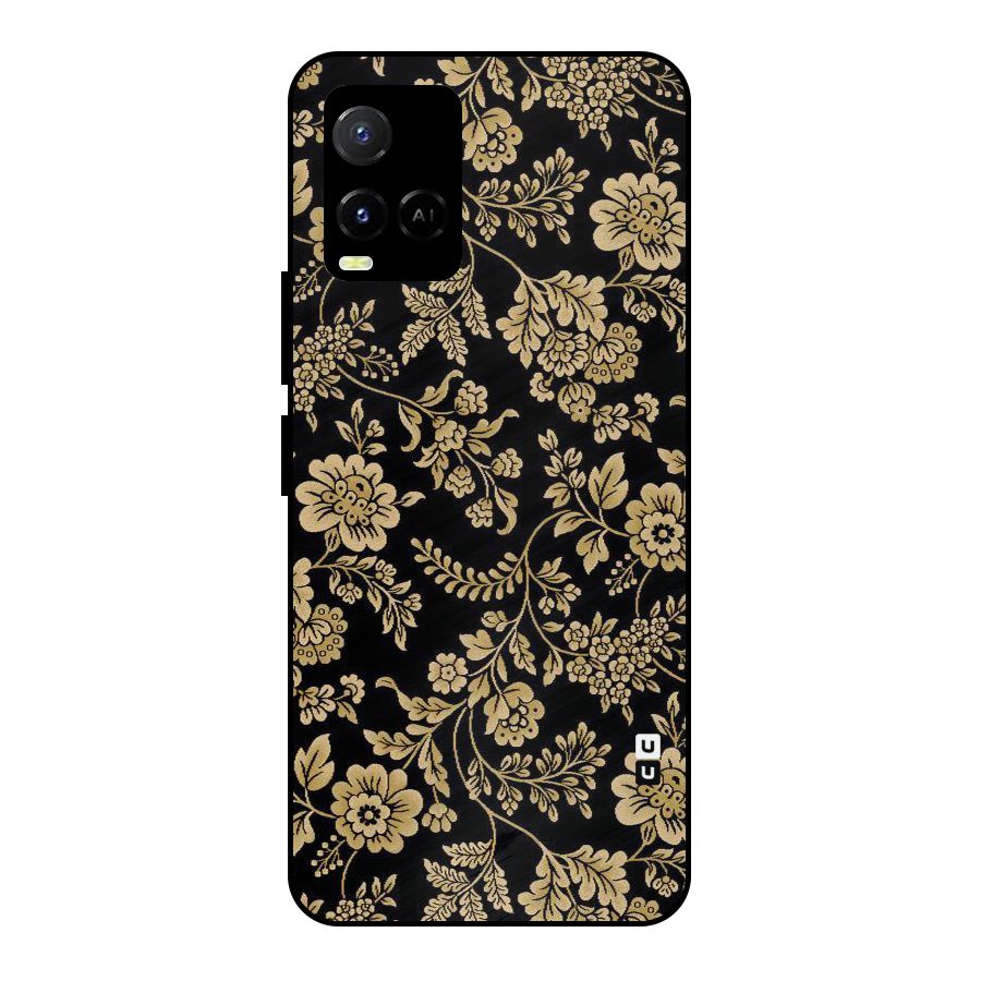 Aesthetic Golden Design Metal Back Case for Vivo Y21T