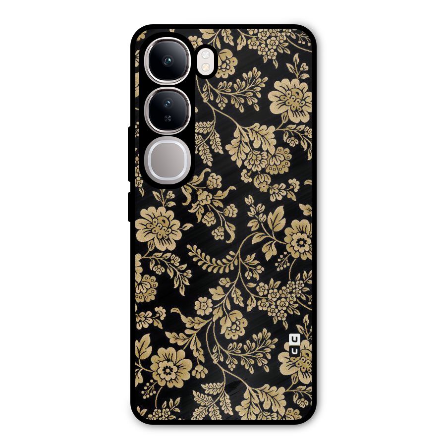 Aesthetic Golden Design Metal Back Case for Vivo Y300