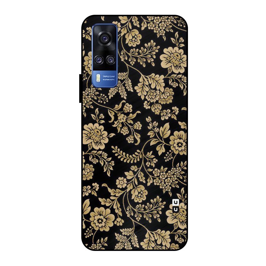 Aesthetic Golden Design Metal Back Case for Vivo Y51