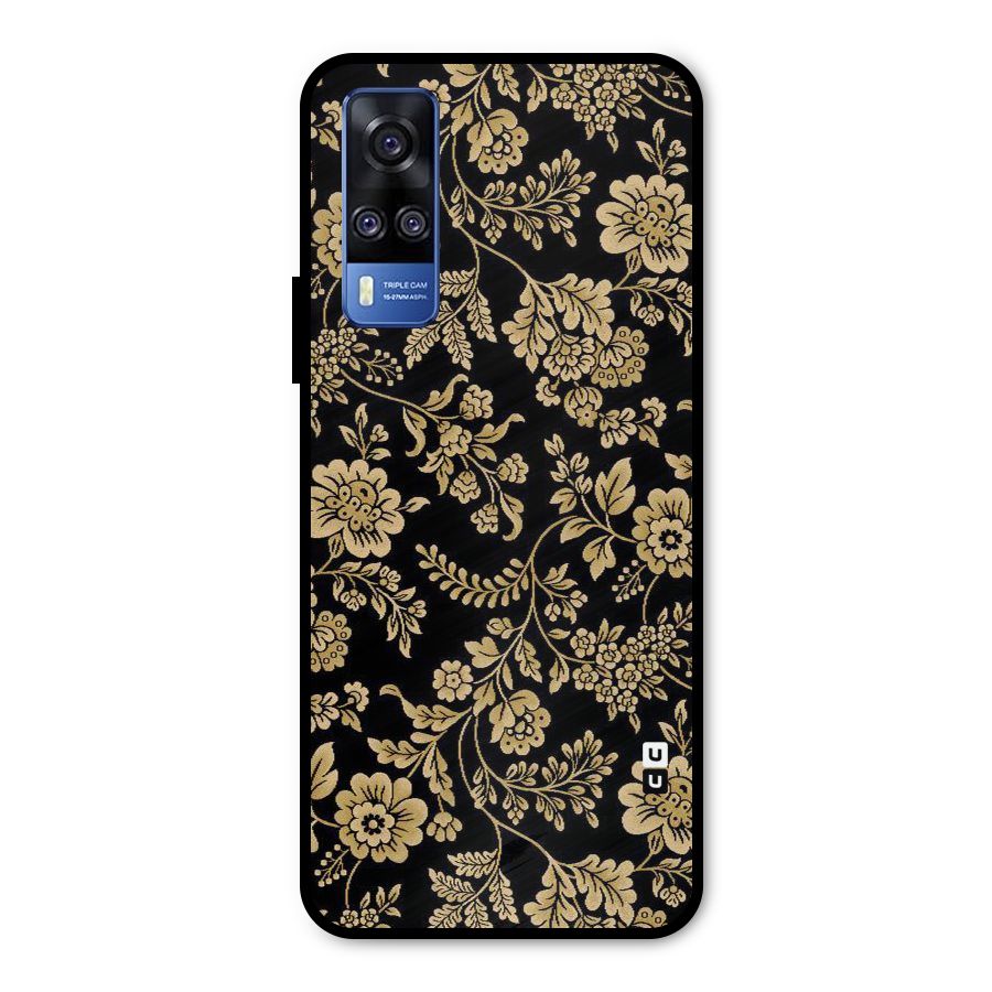 Aesthetic Golden Design Metal Back Case for Vivo Y51A