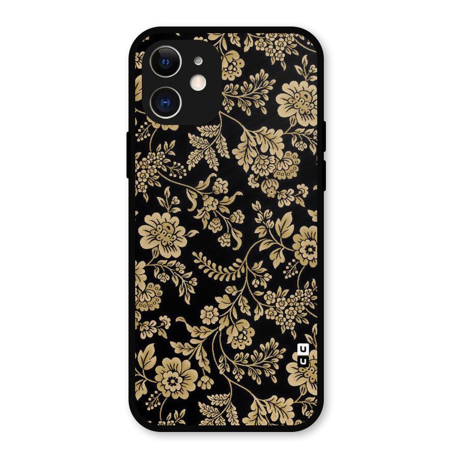 Aesthetic Golden Design Metal Back Case for iPhone 12