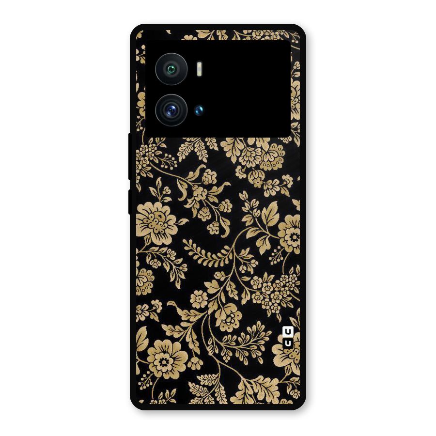 Aesthetic Golden Design Metal Back Case for iQOO 9 Pro
