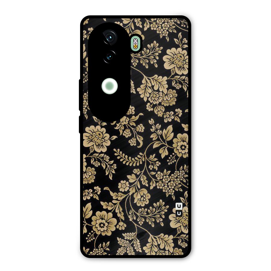 Aesthetic Golden Design Metal Back Case for iQOO Z9s