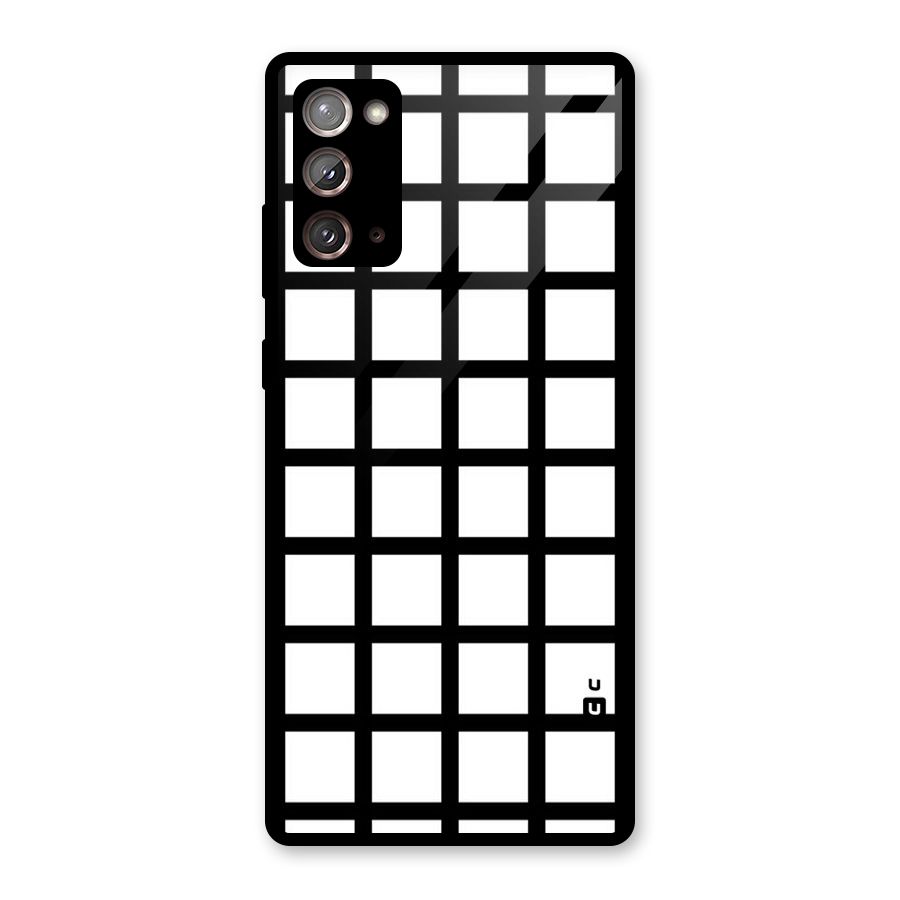 Aesthetic Grid Lines Glass Back Case for Galaxy Note 20