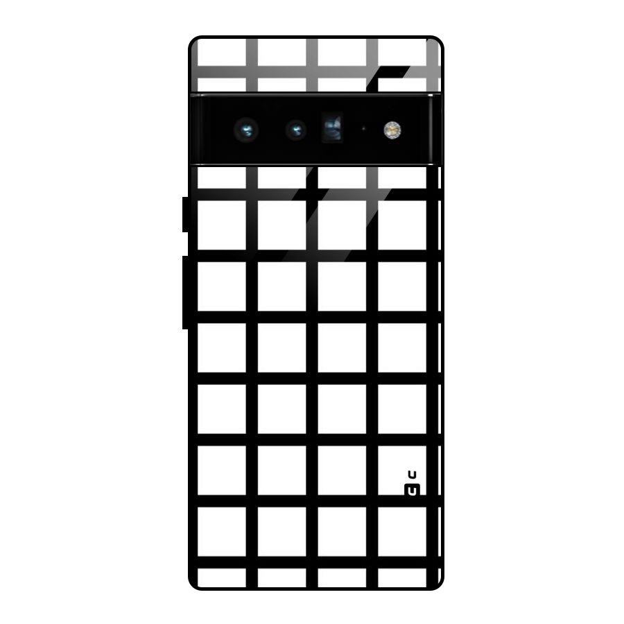 Aesthetic Grid Lines Glass Back Case for Google Pixel 6 Pro