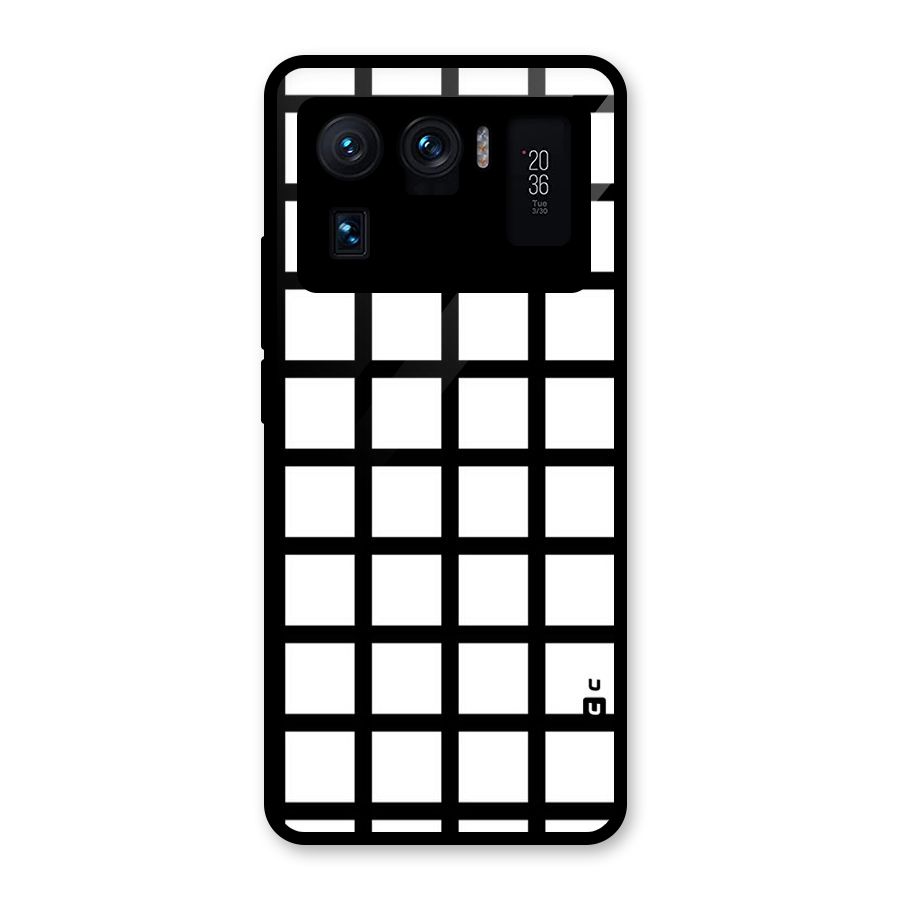Aesthetic Grid Lines Glass Back Case for Mi 11 Ultra