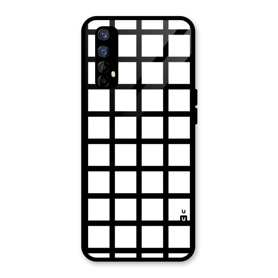 Aesthetic Grid Lines Glass Back Case for Realme 7