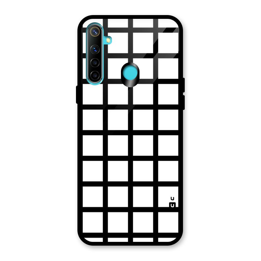 Aesthetic Grid Lines Glass Back Case for Realme Narzo 10