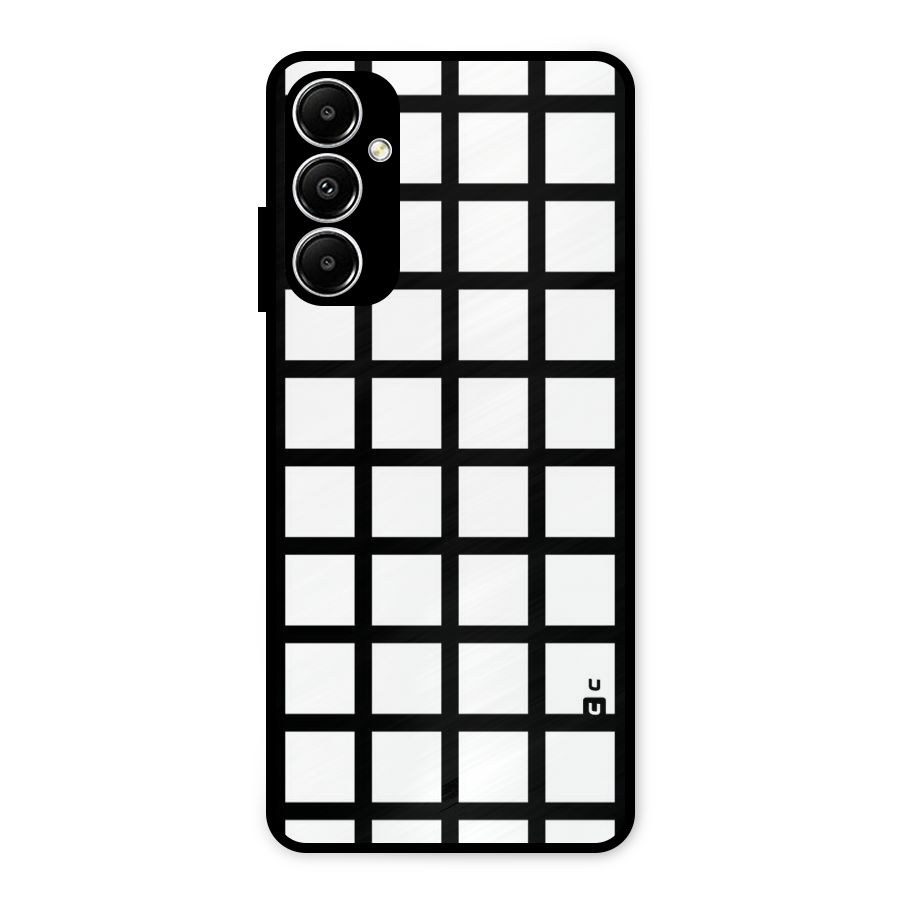 Aesthetic Grid Lines Metal Back Case for Galaxy A05s