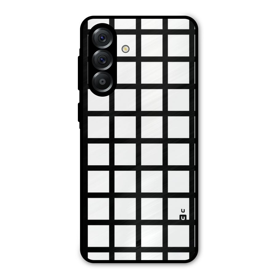 Aesthetic Grid Lines Metal Back Case for Galaxy A36