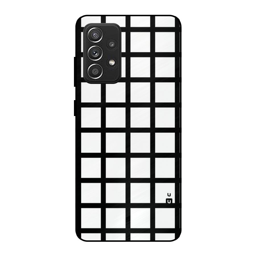 Aesthetic Grid Lines Metal Back Case for Galaxy A52s 5G