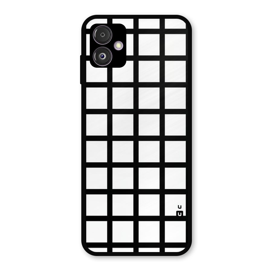 Aesthetic Grid Lines Metal Back Case for Galaxy F14