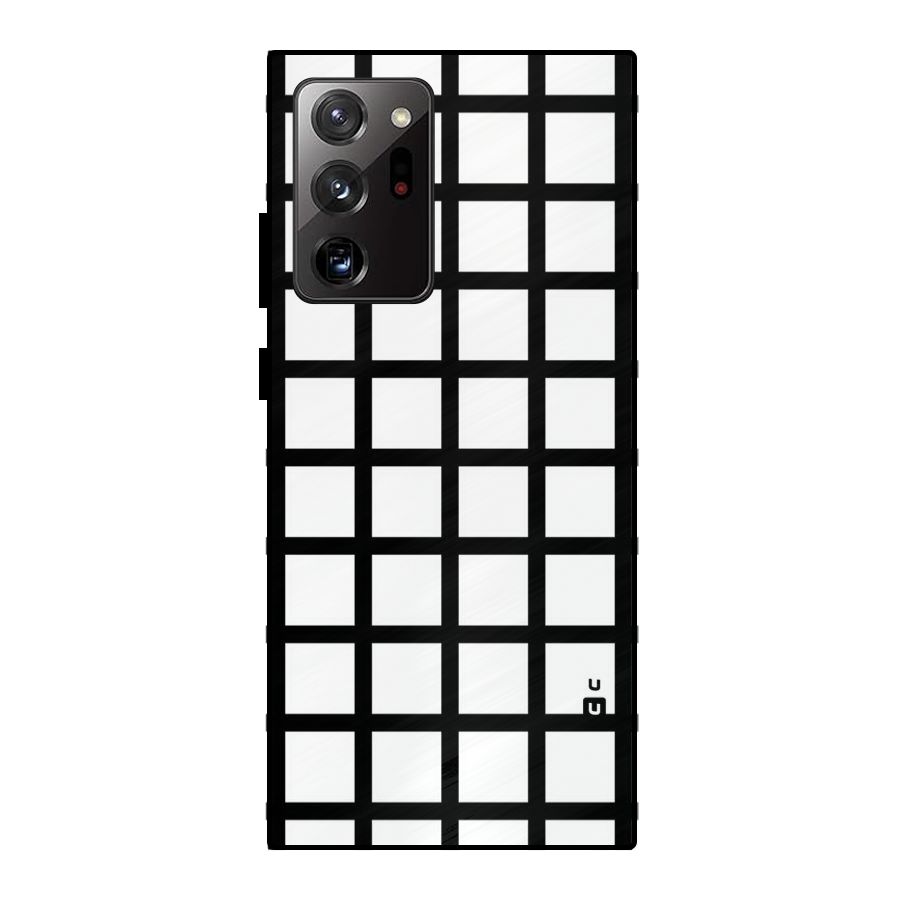 Aesthetic Grid Lines Metal Back Case for Galaxy Note 20 Ultra