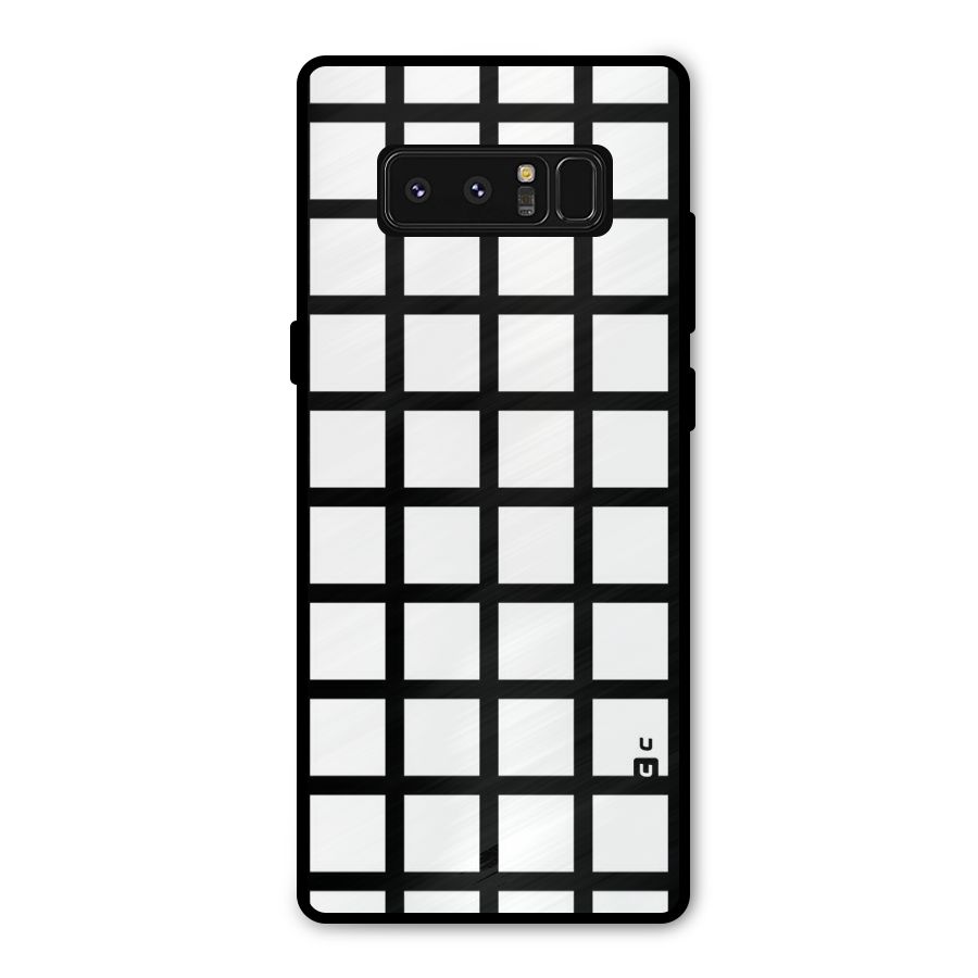 Aesthetic Grid Lines Metal Back Case for Galaxy Note 8