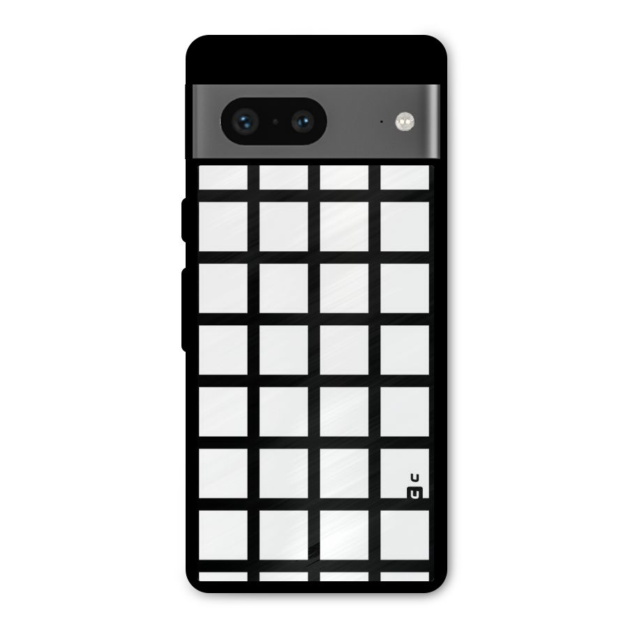 Aesthetic Grid Lines Metal Back Case for Google Pixel 7