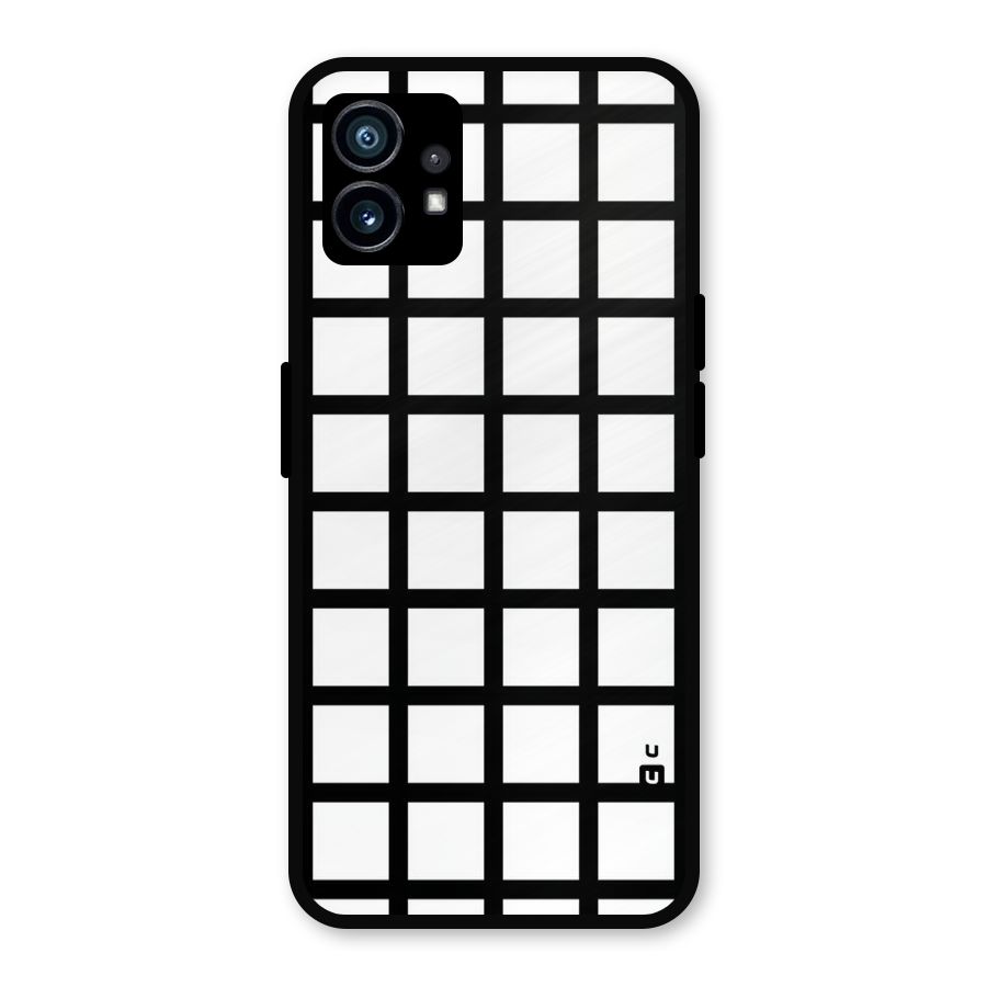Aesthetic Grid Lines Metal Back Case for Nothing Phone 1