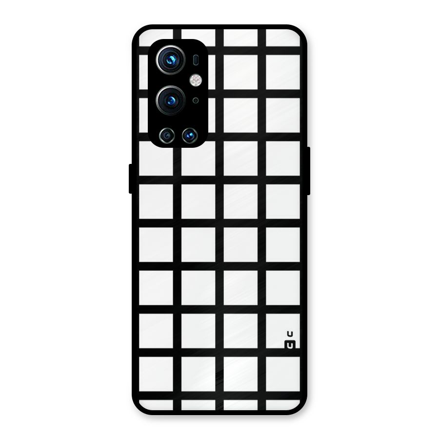 Aesthetic Grid Lines Metal Back Case for OnePlus 9 Pro