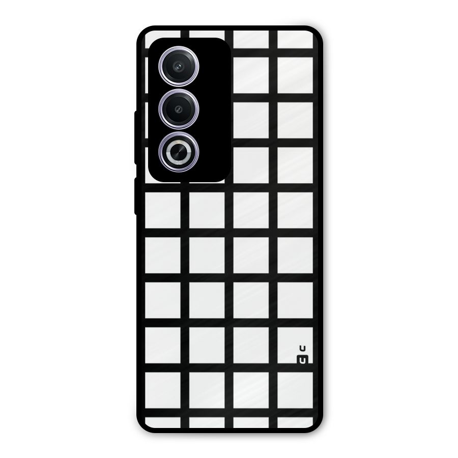 Aesthetic Grid Lines Metal Back Case for Oppo K12x