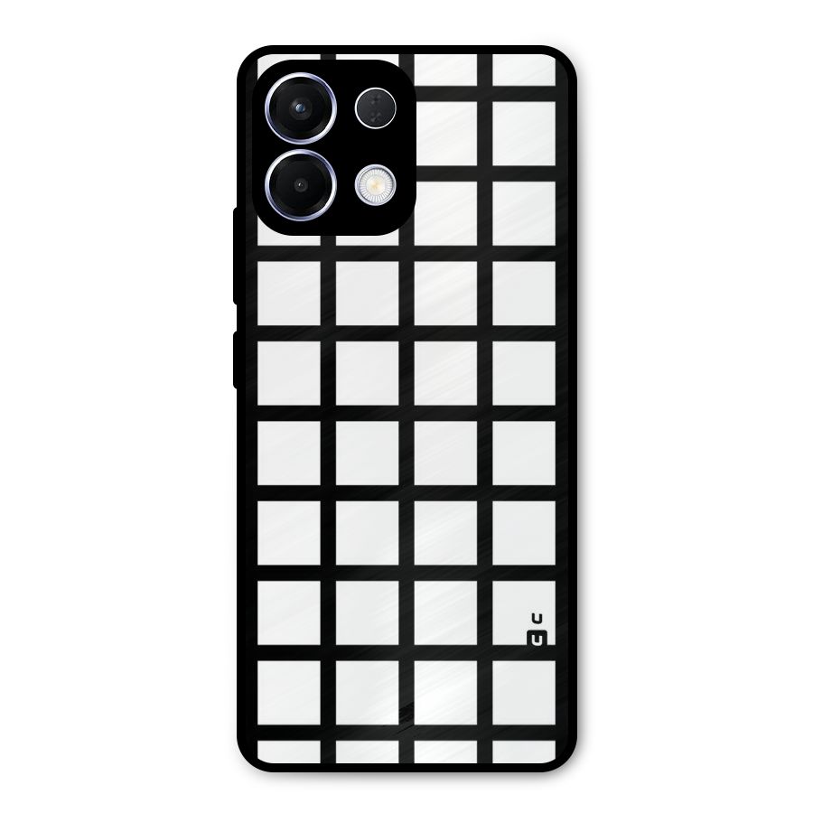 Aesthetic Grid Lines Metal Back Case for Oppo K13