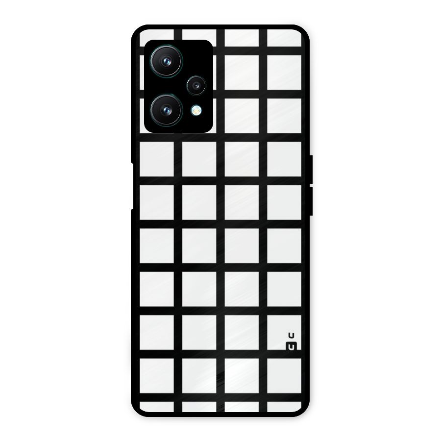 Aesthetic Grid Lines Metal Back Case for Realme 9 Pro 5G